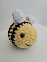 Handmade Crochet Amigurumi Bee Plush Stuffed Animal Yellow Black Round - $19.78