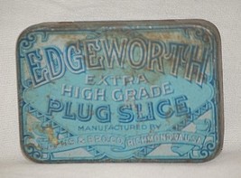 Edgeworth Blue Pipe Tobacco Tin Can Hinged Lid Richmond VA Vintage Empty d - $12.86