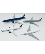 Lot 4 Damaged Herpa Diecast Commercial Airliners Airplane Jet Delta Amer... - $29.99
