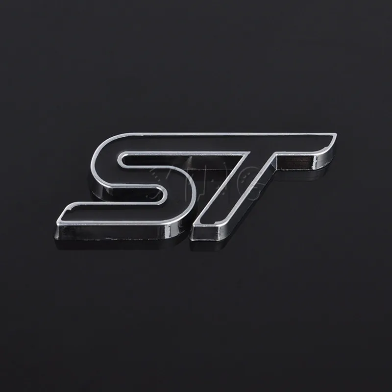 ABS Chrome Car Sticker Sport Emblem Auto Badge Decal For Ford ST Logo Fiesta Eco