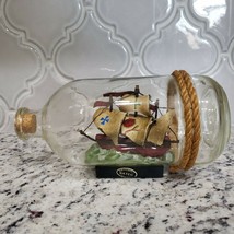 Vintage GATCO Ship Santa Maria in A Glass Bottle with Rope San Francisco Taiwan - £11.61 GBP