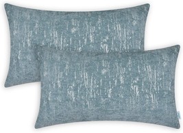 Calitime Throw Pillow Cases Pack Of 2 Marbling Jacquard Solid Dyed Super Soft - £31.59 GBP