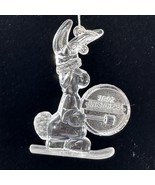 Energizer Bunny On Ski Christmas Ornament Acrylic Clear Vintage 1992 Adv... - €6,64 EUR