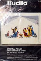 Bucilla Cross Stitch Kit Christmas Picture &quot;Holy Night Nativity Scene&quot; - £15.85 GBP