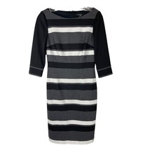 White House Black Market Womens Striped 3/4 Sleeve Knee Length Dress Size 0 - £12.87 GBP
