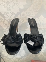 Saint Laurent Rive Gauche Black Slip-On Heels – Size 39 (US 9) - $553.41