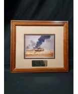 Vintage DESSERT STORM 24th Infantry Division VICTORY Framed Tank Photo P... - $63.38 CAD