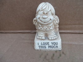 Vintage 1970&#39;s Cm Paula Co Figure i love you this much freckle face - £10.97 GBP