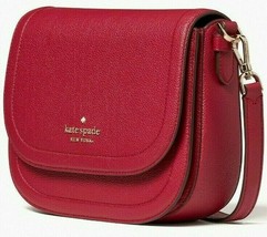 Kate Spade Blake Saddle Bag Red Leather WKR00560 Cranberry Cocktail $299 FS - £118.54 GBP