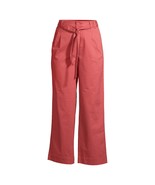 Coral Orange  Cotton Wide Leg Crop Pants - £20.44 GBP