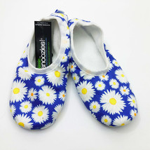 Snoozies Women&#39;s Stretch Skinnies Sketch Bright Daisies Slippers Medium 7/8 - £10.28 GBP