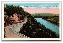 Jonas Bluff Lookout Mountain Chattanooga Tennessee TN UNP Linen Postcard W20 - £2.32 GBP