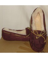 UGG Australia MANDIE Luster Red Moccasin With Metallic Laces Size US 7,E... - $63.50 CAD