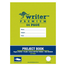 Writer Premium Plain &amp; Dotted Project Book (64 Pages) - 24mm - £23.20 GBP