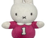 Miffy Bunny Rabbit Plush 9 Inch Stuffed Animal Toy Rattle Pink White - $13.69