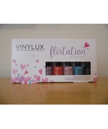 CND Vinylux Weekly Polish &amp; Topcoat Flirtation Collection 5 pc Mini Set NIB - $14.15