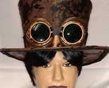 Steampunk Or Mad Hatter Brocaded Top Hat (Large Without Goggles) - £31.41 GBP