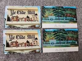 Lot Of 4 Vtg Postcards Ye Old Mill, Upton, NY, &quot;Choice Food&quot; - £4.37 GBP