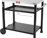 Feasto Three-Shelf Movable Food Prep And Work Cart Table, Home And Outdoor - $140.98