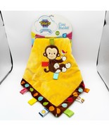 Mary Meyer TAGGIES Signature Cozy Monkey Plush Satin Security Lovey Blanket - $552.13 MXN