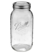 1 NEW JAR half gallon = 64 ounce Wide Mouth Mason Canning Jar w/lid &amp; ba... - $647.03 MXN