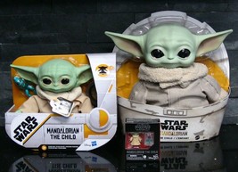 3 Star Wars Mandalorian Grogu Child Yoda Lot Electronic Talking Plush Figure New - $74.99