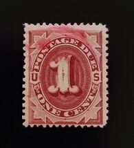 1891 1c Postage Due, Bright Claret Scott J22 Used F/VF - $45.67 MXN