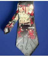 Hallmark Yule Christmas Neck Tie Norman Rockwell Santa- candy canes- Red... - €7,47 EUR