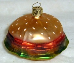 HAMBURGER - Glass Christmas Ornament ~ Made in Germany - £11.74 GBP