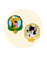 Pluto and Figaro Disney Pins: Dog and Cat Collar - $35.18 CAD