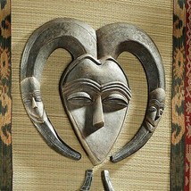African Tribal Mask Wall Sculpture Replica Reproduction - £46.15 GBP