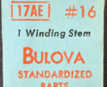 NOS NEW Genuine Bulova Cal. 17AE - # 16 Winding Stem - Vintage Watch Part - $11.87