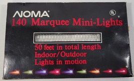 *MM) Vintage NOMA 140 Marquee Mini Lights Motion Indoor Outdoor Christmas 50ft - $24.74