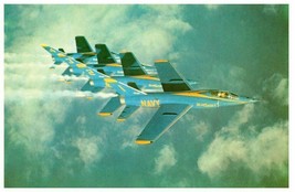 US Navy Blue Angels Grumman F6F Helicats Military Postcard - £11.81 GBP