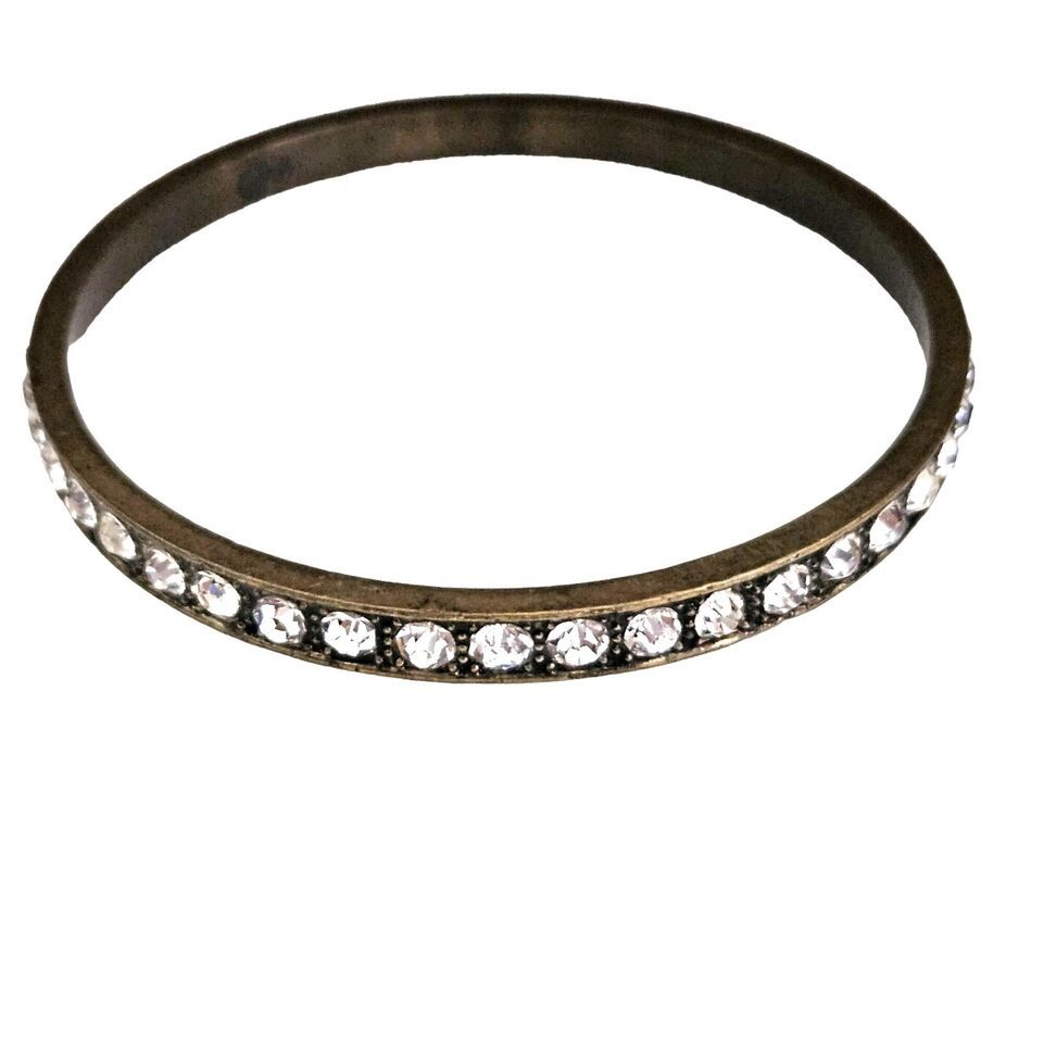 Premier Designs Gold Tone & Rhinestone Bangle Bracelet - $16.82