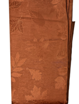Autumn Leaves Fabric Jacquard Damask Thanksgiving Tablecloth RUST 60 x 84 Inch image 3