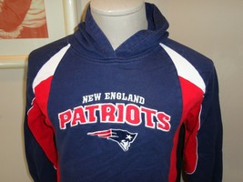 Blue SEWN New England Patriots 60-40 Hooded Hoodie NFL Sweatshirt Youth L 14-16 - £19.84 GBP