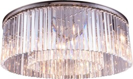 Flush-Mount Light SYDNEY 10-Light Clear Crystal Polished Nickel Royal-Cut - £2,725.00 GBP