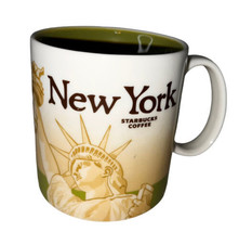 Starbucks New York Collectible Series 2008 16 oz Mug Statue of Liberty Green GUC - $14.85