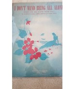 Vintage Sheet Music - I Don&#39;t Mind Being All Alone - When I&#39;m All Alone ... - £14.69 GBP