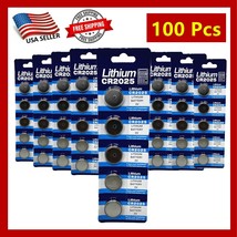 100 Pcs CR2025 Cr 2025 3V Lithium Battery BR2025 Watch Expr 2029 New - £16.81 GBP