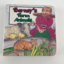 Barney&#39;s Farm Animals Board Book Purple Dinosaur Reading Vintage 1993 Lyons - £15.78 GBP
