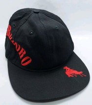 VINTAGE Marlboro Hat Cap Snap Back Black Cigarettes Embroidered Logo Cas... - $19.79