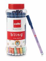 Cello Bling Pastel Ball Pens (25 Pens Jar - Blue) | Ballpen set with different b - $12.86