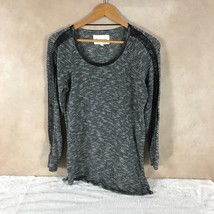 Vince Camuto Boucle Knit Asymmetrical Top With Faux Leather Trim Small - £7.50 GBP