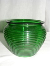 Vintage National Glass Co Cache Pot Planter Bowl Horizontal Rib Pattern ... - $460.95 MXN