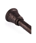 Spring Tension Curtain Rod 27-43 inch Trumpet End Bronze Color - £9.16 GBP