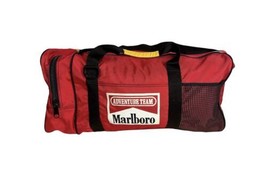 Vintage Marlboro Unlimited Duffle Bag Gym Bag Sports Zip Up Red Black Americana - £37.95 GBP