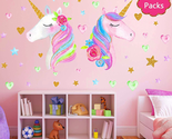 Unicorn Wall Decal,Large Size Unicorn Wall Sticker Decor for Gilrs Kids ... - £19.81 GBP