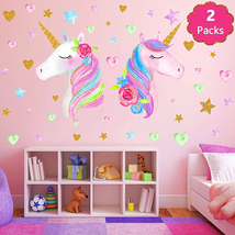 Unicorn Wall Decal,Large Size Unicorn Wall Sticker Decor for Gilrs Kids Bedroom - £19.70 GBP